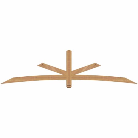 Ekena Millwork Alberta Smooth Timber Gable Bracket, Western Red Cedar, 96"W x 24"H x 3 1/2"D x 3 1/2"F, 6/12 Pitch GBW096X24X0404ALB00SWR